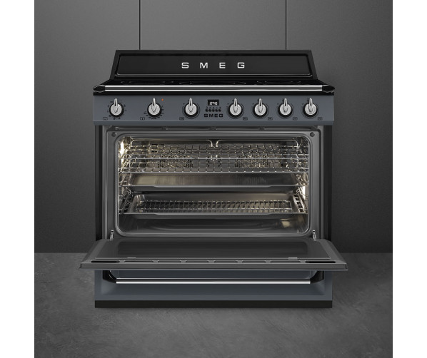 Smeg TR90IGR inductie fornuis - leigrijs