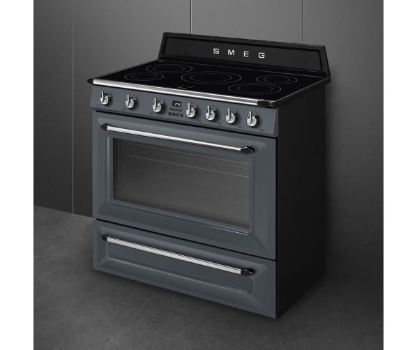 Smeg TR90IGR inductie fornuis - leigrijs