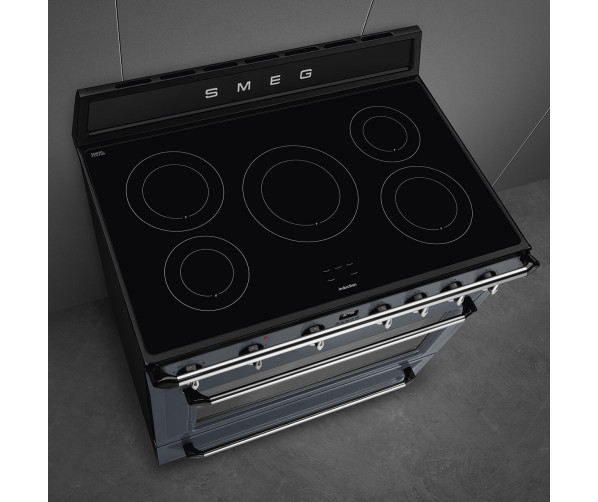 Smeg TR90IGR inductie fornuis - leigrijs