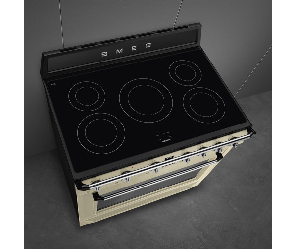 Smeg fornuis met 1 oven en 5 inductie kookzones TR90IMP