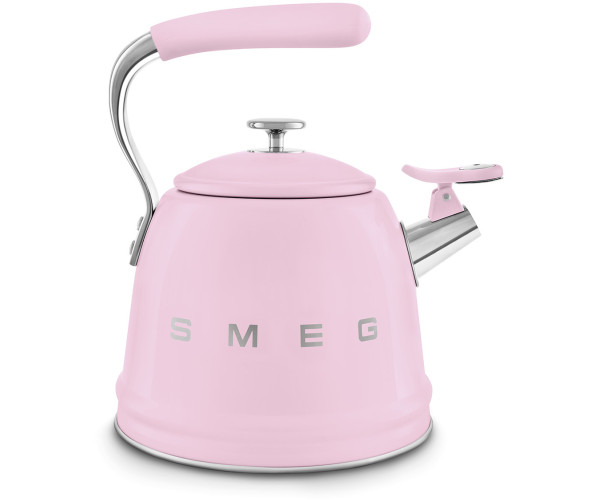Smeg WKF01PK fluitketel - jaren 50 - roze