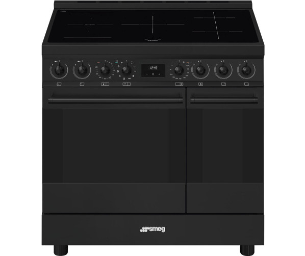 Smeg C92IPN2 inductie fornuis - mat zwart - dubbele oven