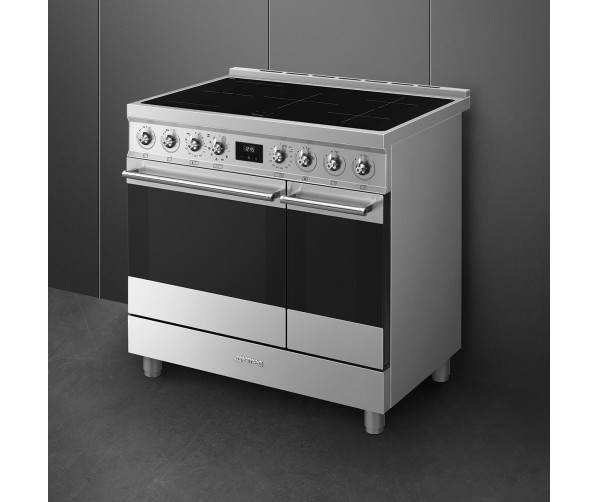 Smeg C92IPX2 inductie fornuis - roestvrijstaal - dubbele oven
