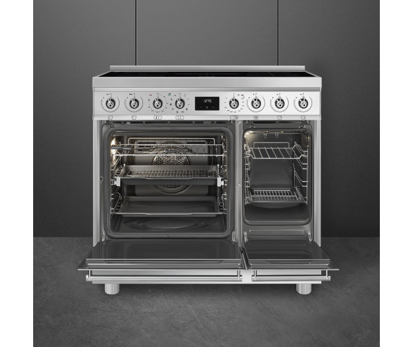 Smeg C92IPX2 inductie fornuis - roestvrijstaal - dubbele oven