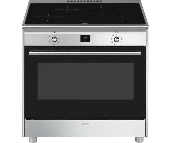 De Smeg CG90CIXT is een 90 centimeter breed inductie fornuis