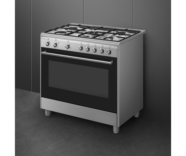 Thermogeventileerde oven SMEG CX91GMXNLK met timer en akoestisch signaal