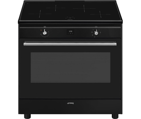 Smeg CX91IMBL inductie fornuis - zwart - 90 cm. breed - outlet