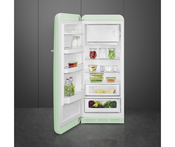 Smeg FAB28LPG5 koelkast watergroen - linksdraaiend