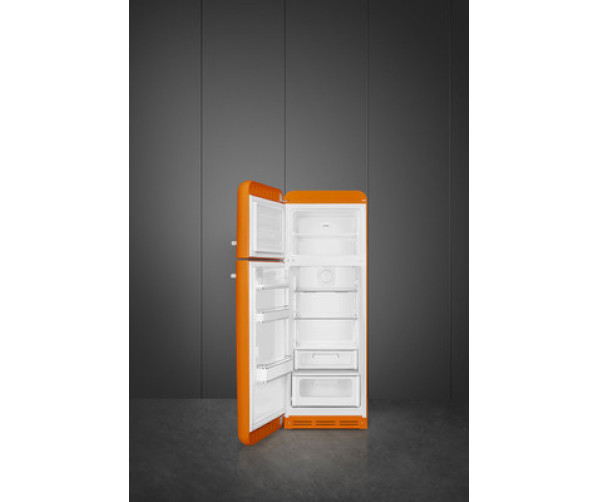 Smeg FAB30LOR5 linksdraaiende retro koelkast - oranje