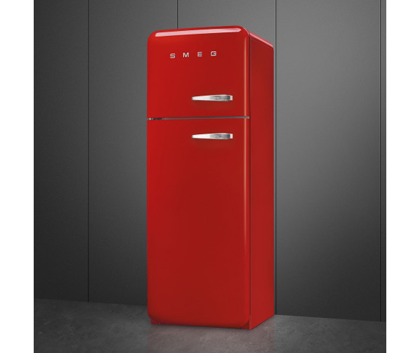 Smeg FAB30LRD5 linksdraaiende retro koelkast - rood