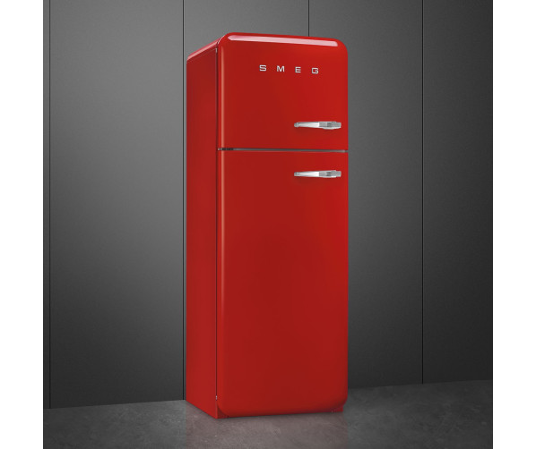 Smeg FAB30LRD5 linksdraaiende retro koelkast - rood