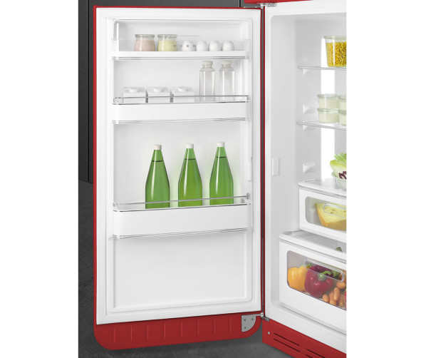 Smeg FAB30LRD5 retro jaren 50 koelkast - rood - linksdraaiend