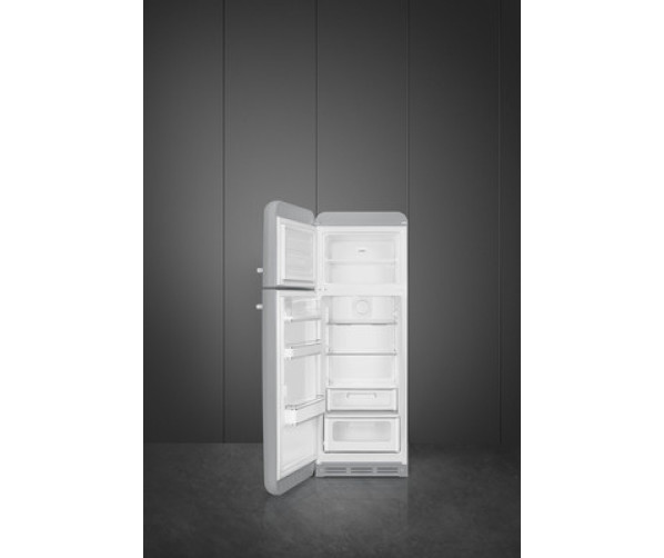 Smeg FAB30LSV5 linksdraaiende retro koelkast - zilver metallic
