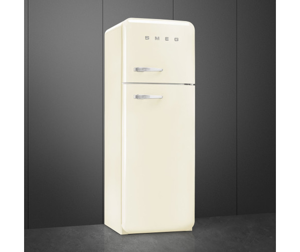 Smeg FAB30RCR5 rechtsdraaiende retro koelkast - creme