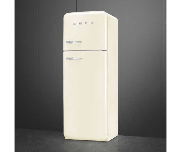 Smeg FAB30RCR5 rechtsdraaiende retro koelkast - creme