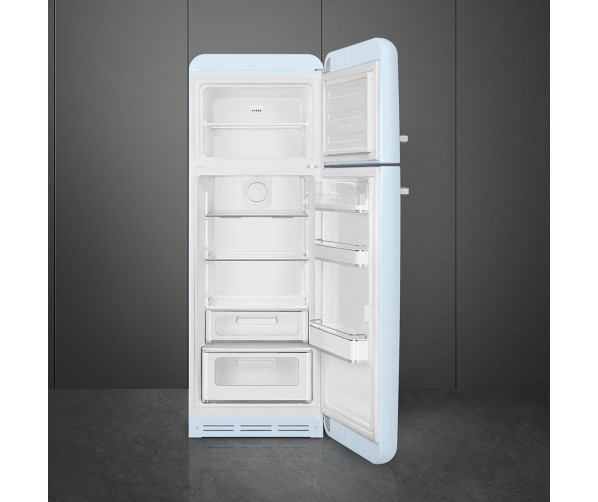 Smeg FAB30RPB5 rechtsdraaiende retro koelkast - pastel blauw