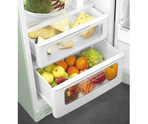 Smeg FAB30RPG5 retro jaren 50 koelkast - water groen - rechtsdraaiend
