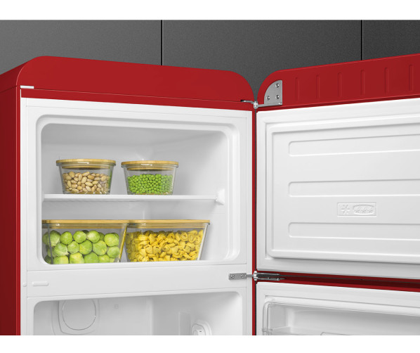 Smeg FAB30RRD5 retro jaren 50 koelkast - rood - rechtsdraaiend