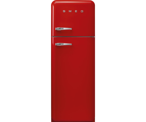 Smeg FAB30RRD5 rechtsdraaiende retro koelkast - rood
