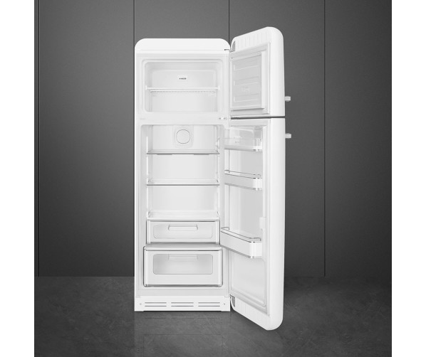 Smeg FAB30RWH5 rechtsdraaiende retro koelkast - wit
