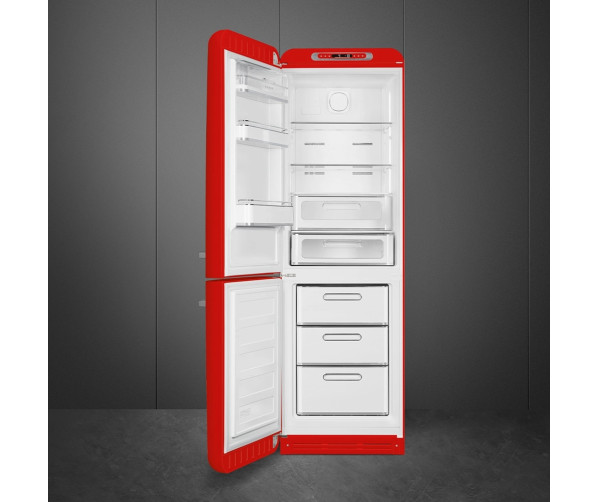 Smeg FAB32LRD5 retro jaren 50 koelkast - rood - linksdraaiend