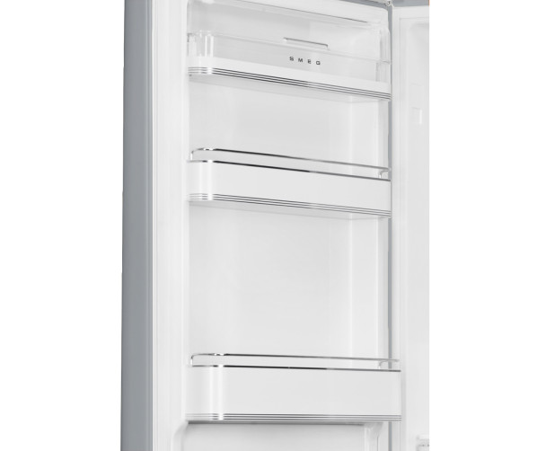 Smeg FAB32LSV5 retro jaren 50 koelkast zilver - linksdraaiend