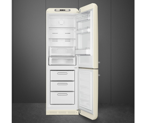 Smeg FAB32RCR5 retro jaren 50 koelkast crème - rechtsdraaiend