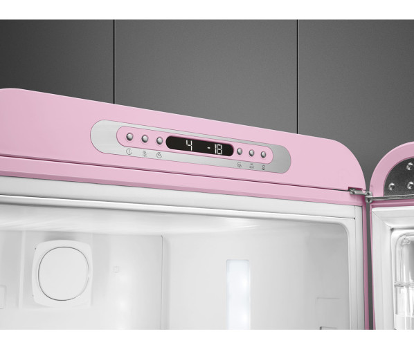 Smeg FAB32RPK5 retro jaren 50 koelkast roze - rechtsdraaiend