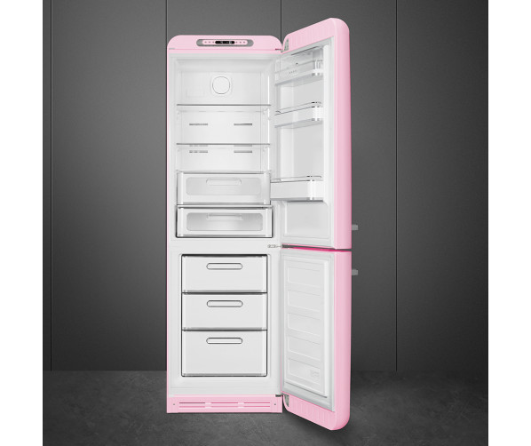 Smeg FAB32RPK5 retro jaren 50 koelkast roze - rechtsdraaiend