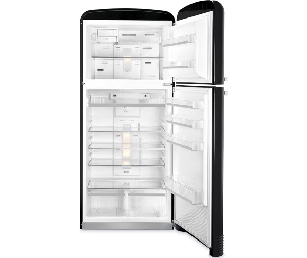 Het interieur van de Smeg FAB50RBL5 koelkast zwart
