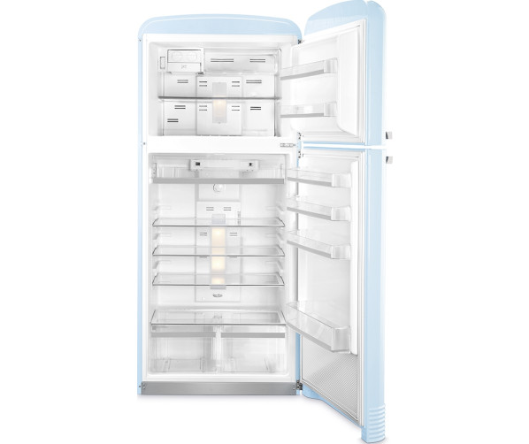 Het interieur van de Smeg FAB50RPB5 koelkast blauw