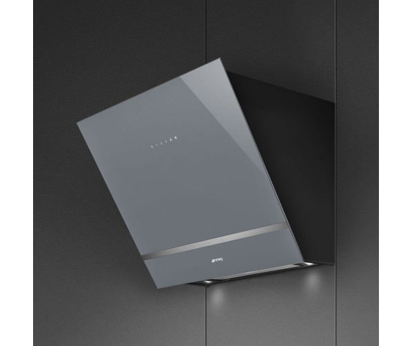 Smeg KV26S afzuigkap schuin anti-hoofdstoot - zilver