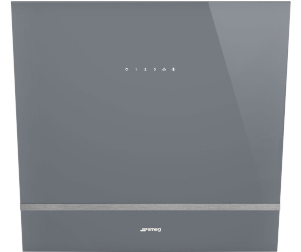 Smeg KV26S afzuigkap schuin anti-hoofdstoot - zilver