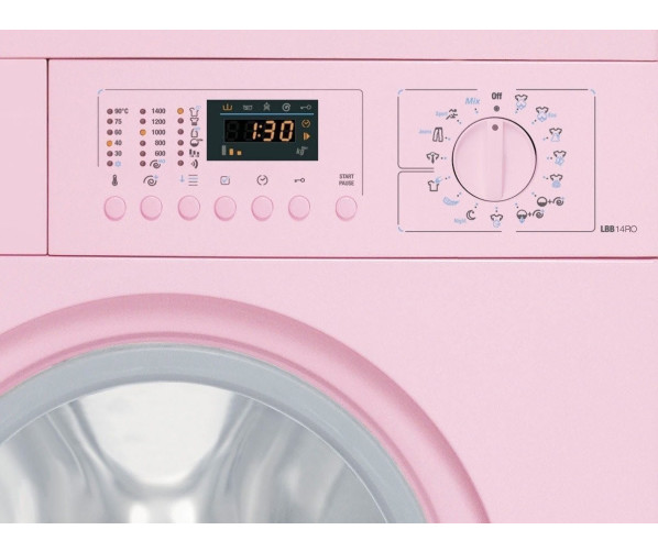 Bedieningspaneel van de Smeg wasmachine roze LBB4PK-2