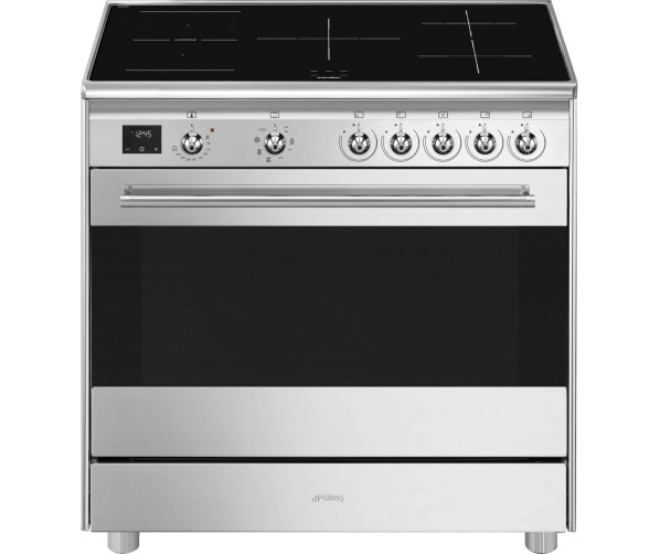 Smeg SCB95CIX inductie fornuis - roestvrijstaal