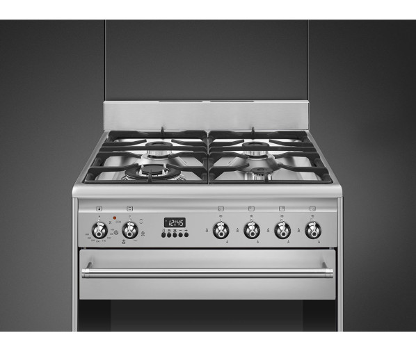 Smeg SNLK61MX9 gas fornuis - roestvrijstaal - 60 cm. breed