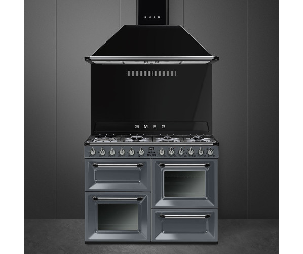 Smeg TR4110IGR inductie fornuis - lei grijs - 110 cm. breed
