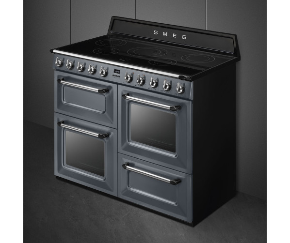 Smeg TR4110IGR inductie fornuis - lei grijs - 110 cm. breed