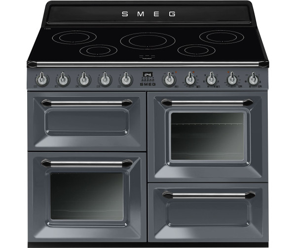 Smeg TR4110IGR inductie fornuis - lei grijs - 110 cm. breed