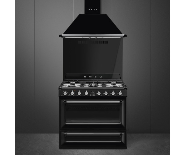 Smeg TR90NNLK9 fornuis - zwart - 90 cm. breed - Victoria