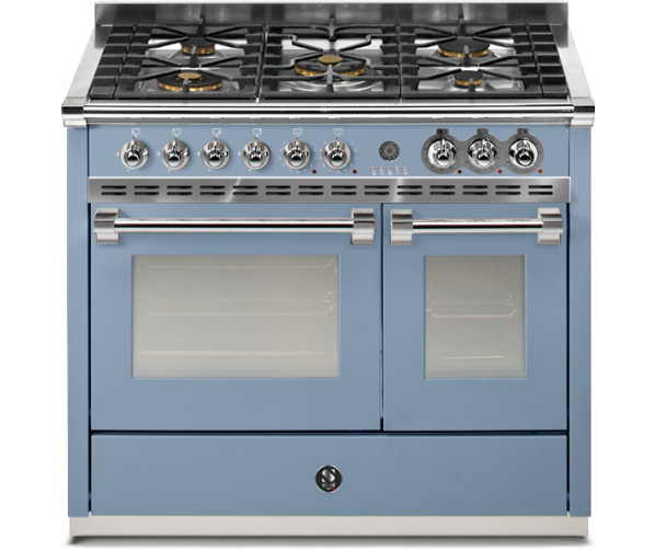Steel A10FF-4M Ascot gas fornuis uitgevoerd in de kleur Celeste