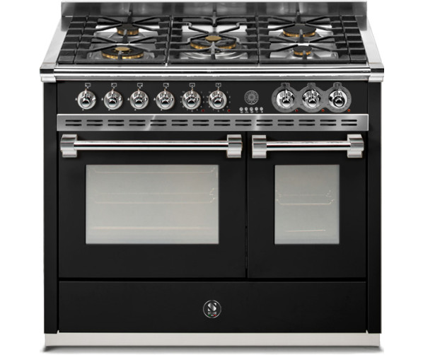 Steel A10FF-4M Ascot gas fornuis uitgevoerd in de kleur Nero