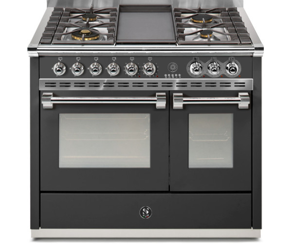 Steel A10FF-4T Ascot gas fornuis - 100 cm breed in de kleur Antracite