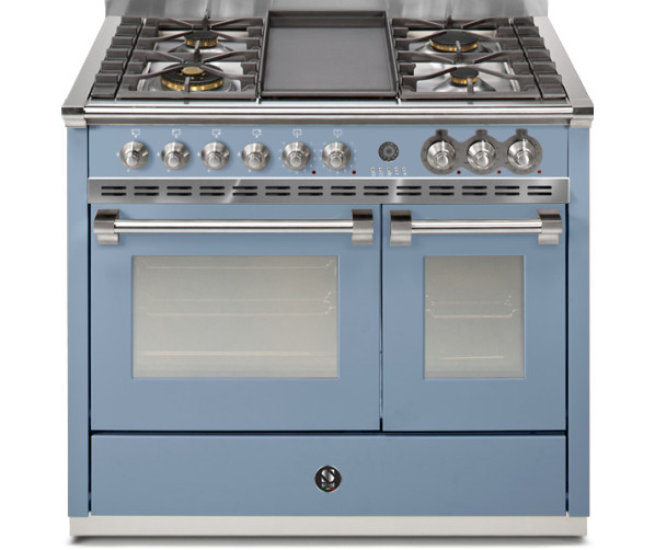 Steel A10FF-4T Ascot gas fornuis - 100 cm breed in de kleur Celeste