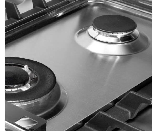 Steel E10FF-6 fornuis met dubbele oven - 100 cm breed