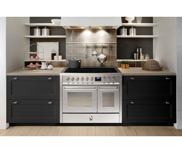 Steel E10FF-6 fornuis met dubbele oven - 100 cm breed