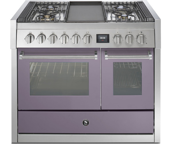 Steel GQ10SF-4T fornuis met combi-stoomoven en frytop - 100 cm breed