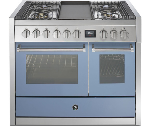 Steel GQ10SF-4T fornuis met combi-stoomoven en frytop - 100 cm breed