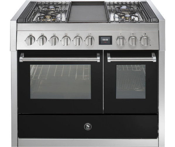 Steel GQ10SF-4T fornuis met combi-stoomoven en frytop - 100 cm breed