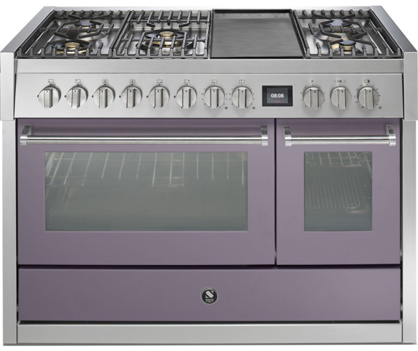 Steel GQ12SF-4TM rvs fornuis met combi-stoomoven - 120 cm breed
